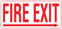 FM-107R Fire Exit-Right Sign
