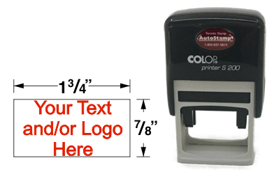 Custom rubber stamp, ideal for signature, address, and logo stamps.