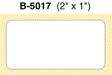 B-5017  2" x 1" Pressure-Sensitive Paper Labels