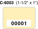 C-6003 1-1/2" x 1" Asset ID Tag
