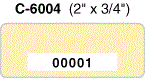 C-6004 2" x 3/4" Asset ID Tag