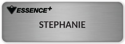 Essence+ Engraved Name Badge in Brushed Silver