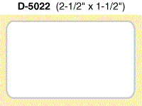 D-5022  2-1/2" x 1-1/2" Pressure-Sensitive Paper Labels 