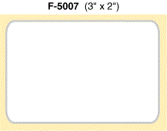 F-5007 3" x 2" Pressure-Sensitive Paper Labels