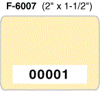 F-6007 2" x 1-1/2" Asset ID Tag