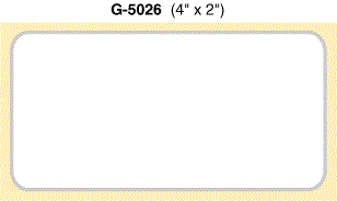 G-5026  4" x 2" Pressure-Sensitive Paper Labels