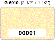 G-6010  2-1/2" x 1-1/2" Asset ID Tag