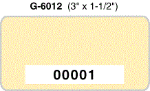 G-6012  3" x 1-1/2" Asset ID Tag