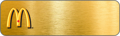 MC-60G Blank, Brushed Gold Aluminum Badge