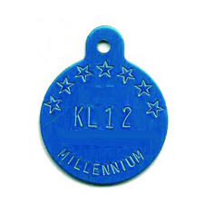 Dog Tag - BN-103 Circle with Tab