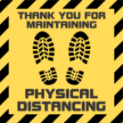 CVD-SAD - Physical Distancing Stickers 2.5"x2.5"