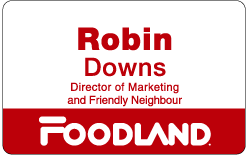 FL-104 Foodland Name Badge 