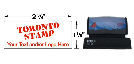EOS-50-QD COLOP Pre-Inked Stamp is the perfect Rubber Stamp for non-porous surfaces in harsh environments. Stamp on Metal, Glass, Plastic, Wax or Glossy Paper!