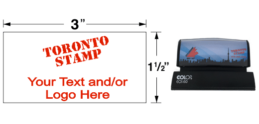 EOS-60-QD COLOP Pre-Inked Stamp is the perfect Rubber Stamp for non-porous surfaces in harsh environments. Stamp on Metal, Glass, Plastic, Wax or Glossy Paper!