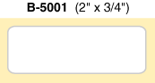 B-5001 - B-5001  2" x 3/4" Pressure-Sensitive Paper Labels