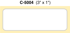 C-5004 3" x 1" Pressure-Sensitive Paper Labels 