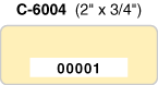 C-6004 - C-6004 2" x 3/4" Asset ID Tag