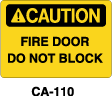 CA-110 - CA-110 Caution Sign