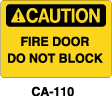 CA-110 Caution Sign