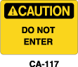 CA-117 Caution Sign