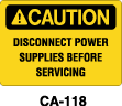 CA-118 Caution Sign