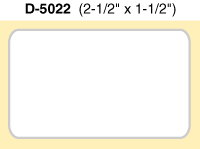 D-5022 - D-5022  2-1/2" x 1-1/2" Pressure-Sensitive Paper Labels 
