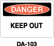 DA-103 - DA-103 Danger Sign