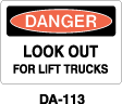 DA-113 - DA-113 Danger Sign 