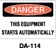 DA-114 Danger Sign