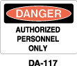 DA-117 Danger Sign
