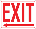 FM-106L Exit-Left Sign