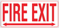 FM-107RL - FM-107RL Fire Exit-Right/Left Sign