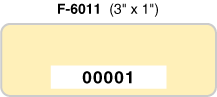 F-6011 - F-6011  3" x 1" Asset ID Tag