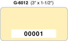 G-6012 - G-6012  3" x 1-1/2" Asset ID Tag