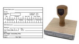 Wood Mount Rubber Stamp - Invoice Approval Stamp