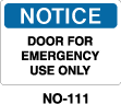 NO-111 - NO-111 Warning Sign