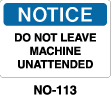 NO-113 - NO-113 Warning Sign