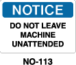 NO-113 Warning Sign