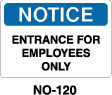 NO-120 - NO-120 Warning Sign