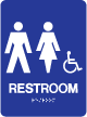 TS-12 - TS-12 "Restroom+Accessible" Tactile Sign