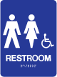 TS-12 "Restroom+Accessible" Tactile Sign