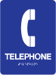 TS-16 "Telephone" Tactile Sign