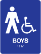 TS-22 - TS-22 "Boys+Accessible" Tactile Sign