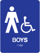 TS-22 "Boys+Accessible" Tactile Sign