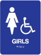 TS-26 "Girls+Accessible" Tactile Sign