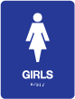 TS-28 "Girls" Tactile Sign