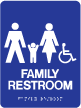 TS-32 - TS-32 "Family Restroom+Accessible" Tactile Sign