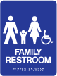 TS-32 "Family Restroom+Accessible" Tactile Sign