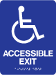 TS-38 "Accessible Exit" Tactile Sign