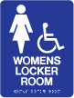 TS-46 - TS-46 "Womens Locker Room" Tactile Sign
